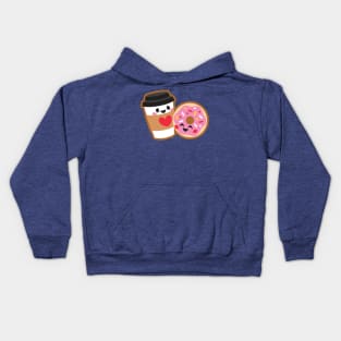 Coffee and Donut Buddies Kids Hoodie